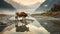 Cows Basking in Nature\\\'s Serenity. Generative AI