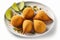 Coxinha: A Delicious Brazilian Street Food. AI Generative.