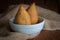 Coxinha. Traditional brazilian deep fried chicken snack. Brazilian food