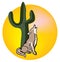 Coyote Moon, wildlife, illustration, desert southwest