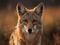 Coyote portrait created with Generative AI technology