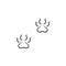 Coyote tracks icon. Element of animal track for mobile concept and web apps. Hand drawn Coyote tracks icon can be used for web and