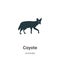 Coyote vector icon on white background. Flat vector coyote icon symbol sign from modern animals collection for mobile concept and