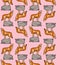 coyote wolf vector seamles pattern