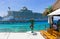 Cozumel, Mexico - May 04, 2018: Royal Carribean cruise ship Oasis of the Seas docked in the Cozumel port during one of