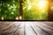 Cozy ambiance Wooden floor paired with a warm bokeh background