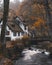 Cozy Autumn Cottage by Rushing Stream