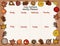 Cozy autumn weekly planner and to do list with fall elements ornament. Cute template for agenda, planners, check lists, and other