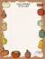 Cozy autumn weekly planner and to do list with trendy pumpkins ornament. Cute template for agenda, planners, check lists, and