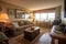 cozy beach condo with warm colors, comfortable furnishings and stunning ocean views