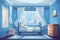 cozy blue baby childrens room AI generated