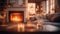 cozy blurred house interior icons