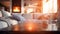 cozy blurred interior