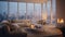 cozy blurred modern condo interior
