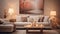 cozy blurred staged interior