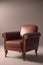 cozy brown leather chair composition beautiful generated by ai