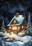 Cozy Cabin: A Winter Wonderland Illustrated on a Book Cover