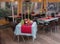 Cozy cafe on the street with  Spanish drinks on the table, Spain, Barcelona, â€‹â€‹March 01, 2019