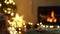 Cozy christmas eve. Atmospheric winter hygge footage