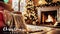 Cozy Christmas room with a Christmas tree, warm blanket and christmas cookies
