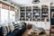 cozy coastal home with vintage details, built-in bookshelves, and nautical accents