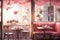 Cozy Coffee Shop Corner Valentine Day background