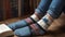 Cozy and Colorful Bookish Socks for National Book Lovers Day.AI Generated
