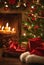 Cozy, comfortable and well decorated Christmas atmosphere