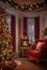 Cozy, comfortable and well decorated Christmas atmosphere