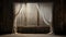 A cozy, contemporary apartment interior with drapes for privacy. generated by AI tool