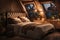 Cozy corners comfortable bedroom closeup