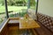 Cozy Dining Table with Flowers Overlooking Golf Course