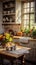 Cozy farmhouse style kitchen interior