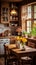 Cozy farmhouse style kitchen interior