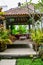 Cozy gazebo near traditional balinese house