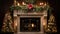 cozy holiday mantle