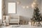 Cozy Holiday Nursery Room with Decorated Christmas Tree and Crib