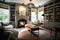 a cozy, inviting home with reading nooks and warm fireplaces for studying