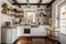 cozy kitchen, with modern appliances and vintage details