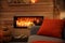 Cozy living room interior inspired by autumn