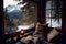 Cozy Mountain Cabin Reading Nook