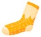 Cozy orange sock. Cute kid foxy apparel