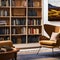 A cozy reading corner with a comfortable armchair, a floor lamp, and a bookshelf filled with a variety of genres2, Generative AI