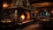 cozy restaurant fireplace