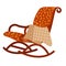 cozy rocking chair with autumn plaid.