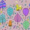 Cozy seamless pattern about forest tea