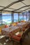 Cozy seaside restaurant panorama