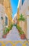 The cozy street in Naxxar, Malta