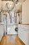 Cozy and stylish laundry room with washer and dryer