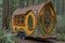 Cozy tiny house on wheels nestled among majestic redwoods blending nature and living in perfect harmony, tiny homes picture